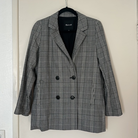 Madewell - Caldwell double-breasted blazer in Plaid - Picture 7 of 8